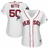 Women Red Sox 50 Mookie Betts White 2018 World Series Champions Home Cool Base Player Jersey Dzhi,baseball caps,new era cap wholesale,wholesale hats